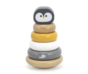 VIGA PolarB Zestaw Drewniana Piramidka + Przebijanka z Młoteczkiem Pingwinek Montessori - Klocki - miniaturka - grafika 7