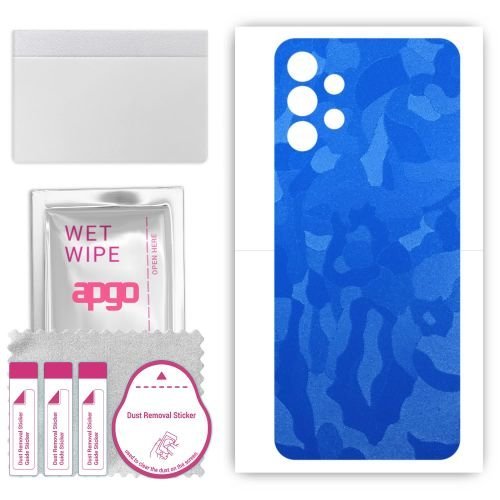 folia naklejka skórka strukturalna na TYŁ do Samsung Galaxy A13 SM-A137F - Moro Camo Niebieski - apgo SKINS