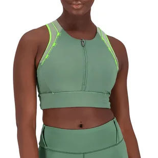 Biustonosz sportowy New Balance WB23259JD - zielony - Bielizna sportowa damska - miniaturka - grafika 1