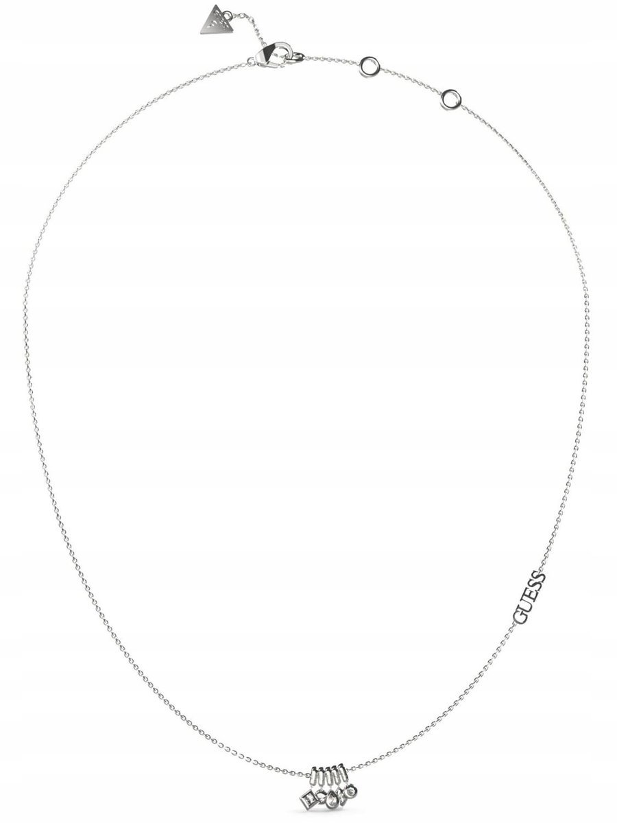 Guess Tiny Dancer srebrny naszyjnik zawieszki z kryształkami JUBN04646JW