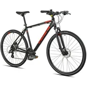 Rowery - Rower crossowy INDIANA X-Cross 2.0 M17 męski Czarno-czerwony - miniaturka - grafika 1