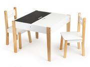 Krzesełka i taborety dla dzieci - Ecotoys, Stolik z dwoma krzesłami, Zestaw mebli dla dzieci - miniaturka - grafika 1