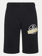 Spodenki damskie - Off-White Szorty sportowe OMCI006G20FLE0041061 Czarny Regular Fit - miniaturka - grafika 1