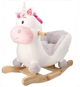 Skoczki dla dzieci - Bujaczek z fotelikiem Jednorożec Biały - miniaturka - grafika 1