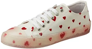 Sneakersy damskie - Love Moschino Damskie sneakersy Oxford płaskie, Bianco - 37 EU - grafika 1