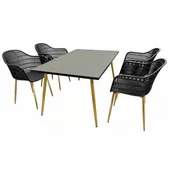 Meble ogrodowe - Patio Zestaw mebli ogrodowych Luc Czarny - miniaturka - grafika 1