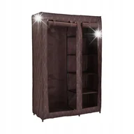 Szafy - SZAFA NA UBRANIA MATERIAŁOWA SKŁADANA GARDEROBA PÓŁKI WIESZAK ORGANIZER - miniaturka - grafika 1