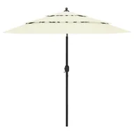 Parasole ogrodowe - Piaskowy parasol ogrodowy z aluminiowym słupkiem P5-F26 - miniaturka - grafika 1
