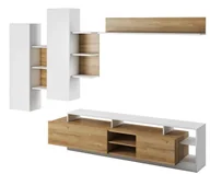 Meblościanki - Meblościanka dąb grandson + biały mat L3-L56 - miniaturka - grafika 1