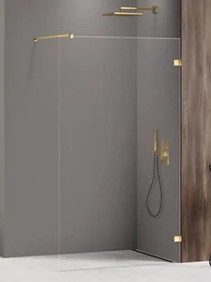 Ścianka prysznicowa złoty połysk 70 cm szkło 8 mm EXK-7056 Avexa Gold Shine New Trendy - Ścianki i drzwi prysznicowe - miniaturka - grafika 1