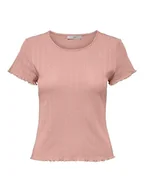 Koszulki i topy damskie - Bestseller A/S ONLCARLOTTA S/S JRS NOOS Top, Misty Rose, M, Misty Rose, M - miniaturka - grafika 1