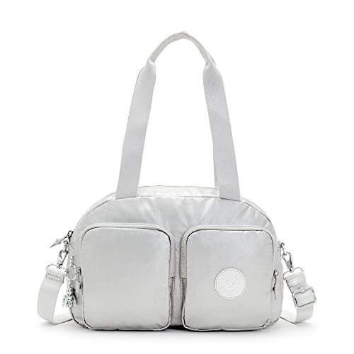Kipling Damska torba na ramię Cool Defea, Jasny metaliczny, 13''L x 8.8''H x 5''D