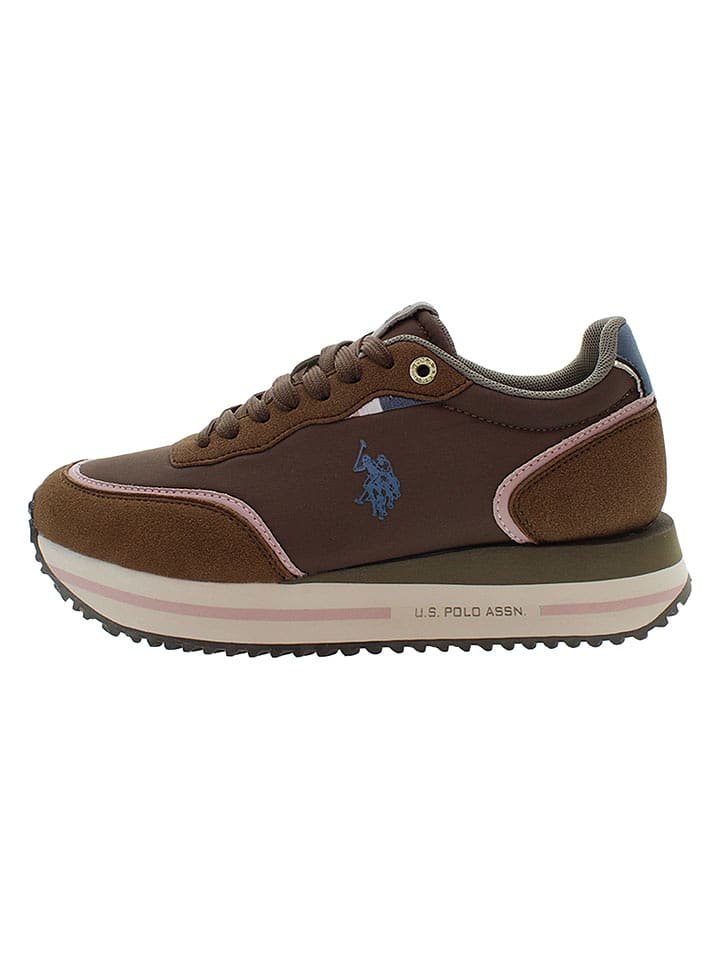 U.S. Polo Assn. Sneakersy w kolorze brązowym