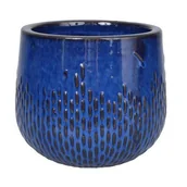 Donice - Donica szkliwo 37 x 31 cm mrozoodporna niebieski - miniaturka - grafika 1