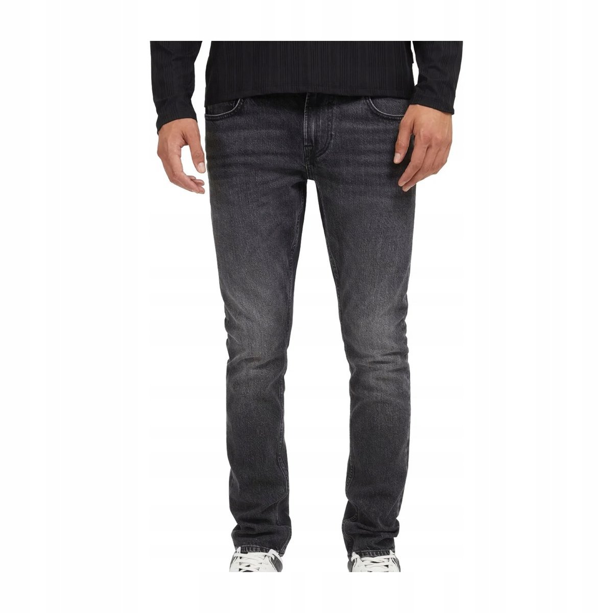 GUESS CZARNE JEANSY MĘSKIE PROSTE PRZETARCIA BAWEŁNA LYOCELL 29/32 GGA