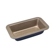 Formy do ciast - Blacha nieprzywieralna FELICIA 26 x 9,5 x 7 cm granatowo-złoty - miniaturka - grafika 1