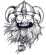 Pasmanteria - Naprasowanka Wiking wikingowie wojownik 4 - miniaturka - grafika 1