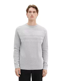 Swetry męskie - TOM TAILOR sweter męski, 32782 - melanż lucerny, M - grafika 1