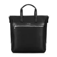 Torebki damskie - Torba na laptopa 13’’ z ekoskóry czarna - miniaturka - grafika 1