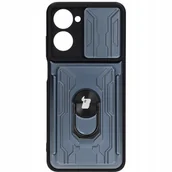 Etui i futerały do telefonów - Bizon Etui Case Camshield Card Slot Ring do Realme 10 szare - miniaturka - grafika 1