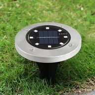 Lampy ogrodowe - Terra 4 szt. lampa solarna ogrodowa wbijana srebrna - miniaturka - grafika 1