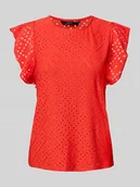 Koszulki i topy damskie - T-shirt o kroju regular fit z haftem angielskim model ‘TASSA’ - miniaturka - grafika 1