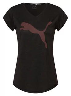 Puma - T-shirt damski, czarny|szary - Koszulki sportowe damskie - miniaturka - grafika 1