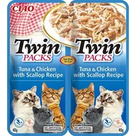 Przysmaki dla kotów - INABA CAT Twin tuńczyk z kurczakiem i małżą 2x40g - miniaturka - grafika 1