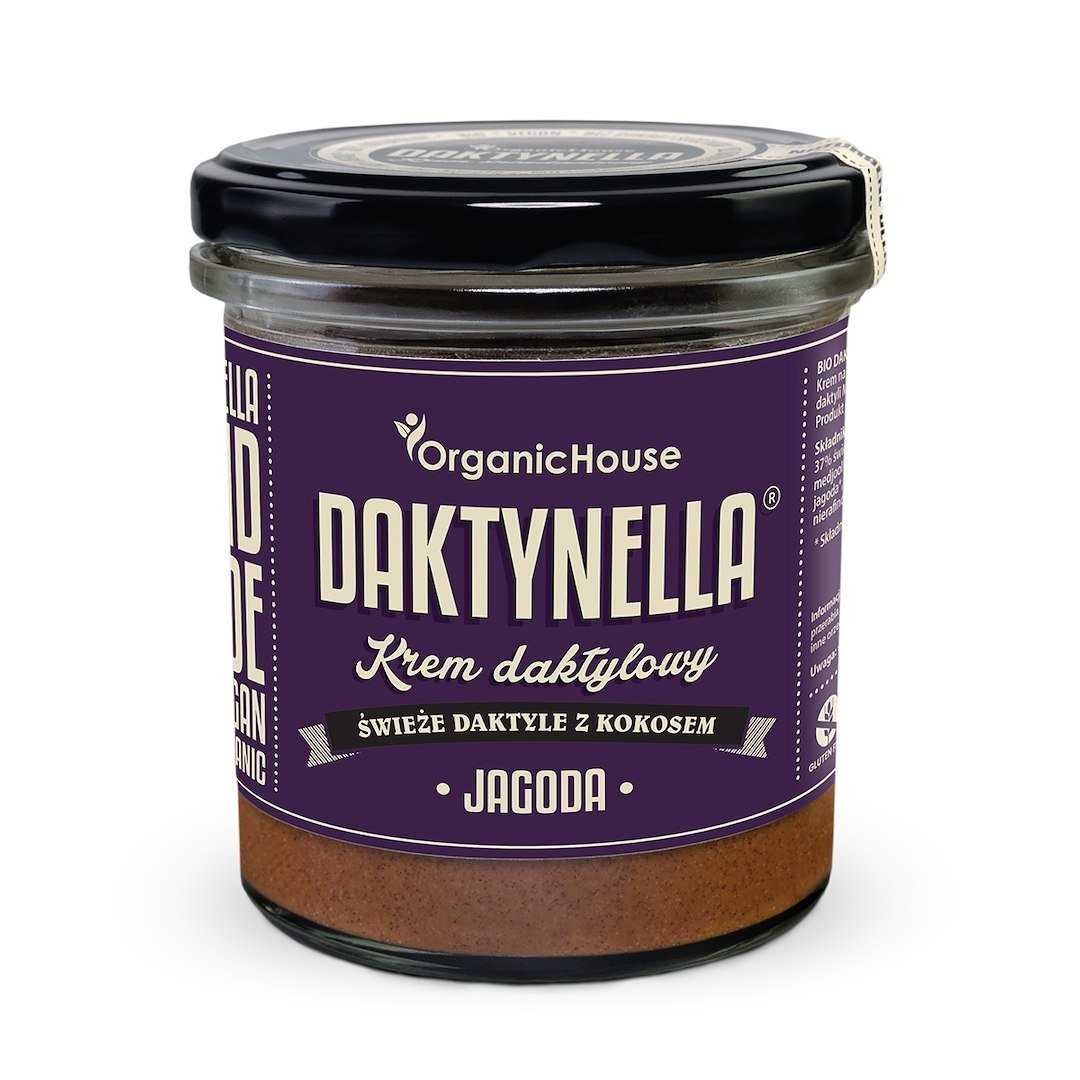Organic House Krem kokos - daktyle medjool - jagoda 280 g Bio - żywność