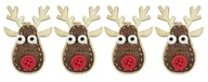 Ozdoby bożonarodzeniowe - KMTP Renifer z czerwonym nosem na klipsie dekoracja spinacz świąteczny 7cm K-DH8042370-CZ - miniaturka - grafika 1
