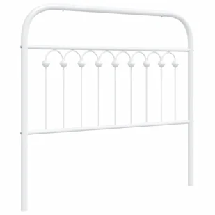 vidaXL Metalowe wezgłowie, białe, 100 cm - Inne meble do sypialni - miniaturka - grafika 1