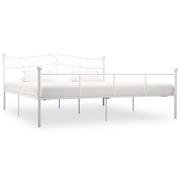 Łóżka - vidaXL Rama łóżka, biała, metalowa, 180 x 200 cm - miniaturka - grafika 1
