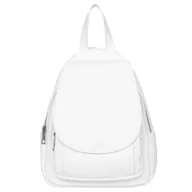 Torebki damskie - Plecak Skórzany Damski Vezze Collina Biały - miniaturka - grafika 1