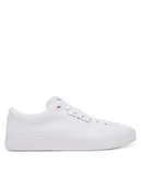 Trampki męskie - Tommy Hilfiger Tenisówki Th Hi Vulc Low Core Canvas FM0FM05396 Biały - miniaturka - grafika 1
