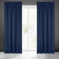 Zasłony - Zasłona Logan na taśmie 135x270 Granatowa Eurofirany - miniaturka - grafika 1