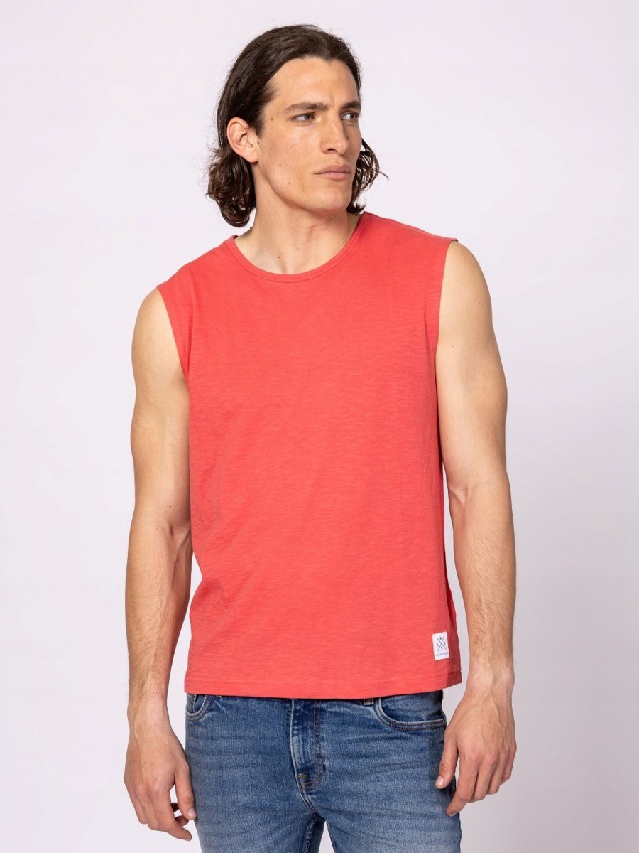 HEAVY TOOLS MĘSKA KOSZULKA BEZ RĘKAWÓW BOUND CORAL CZERWONA ROZMIAR XL