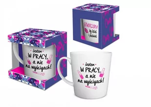 BGTech Kubek NBC 480ml Crazy Girl Jestem w pracy a nie na wyścigach! 040-00/OP-190-001/PL-6225 - Kubki - miniaturka - grafika 1