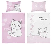 Pościel dla dzieci - Pościel bawełniana dziecięca 100x135 3158d kotek - miniaturka - grafika 1