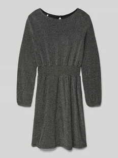 Sukienka midi o taliowanym kroju z efektowną przędzą model ‘QUEEN’ - Sukienki - miniaturka - grafika 1