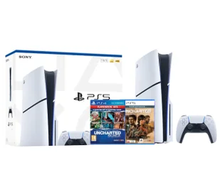 Sony PlayStation 5 Slim E Chassis PS5 1TB z napędem + Uncharted: Kolekcja Dziedzictwo Złodziei +Kolekcja Nathana Drake - Konsole Playstation - miniaturka - grafika 1
