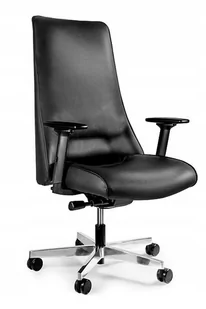 Fotel biurowy, krzesło biurowe Fotel biurowy SAIL czarny/ekoskóra - Fotele i krzesła biurowe - miniaturka - grafika 1