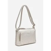 Torebki damskie - Złota Ażurowa Listonoszka Torebka Damska LUIGISANTO Pasek Stylowa Pojemna - miniaturka - grafika 1