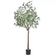 Sztuczne drzewka - VEVOR Sztuczne Drzewo 181 cm Sztuczna Roślina PE Wysoka Eucalyptus Zielone Sztuczne Drzewo z Doniczka 170 x 145 mm Dekoracja w stylu Sztuczna Roślina do domu, biura, centrów handlowych wewnątrz na - miniaturka - grafika 1