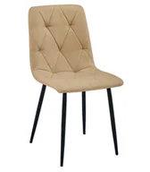 Krzesła - Krzesło LIBRA - brąz materiał / nogi czarne x 1 - miniaturka - grafika 1