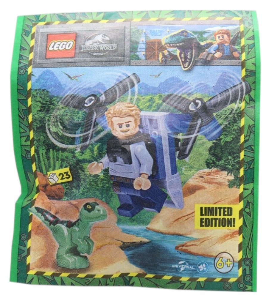 LEGO Jurassic World Zestaw - Owen with Jet Pack and Raptor 122328 polybag klocki