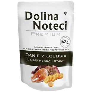 Dolina Noteci Danie z łososiem marchwią i ryżem 100 g dla dorosłych psów wszystkich ras - Mokra karma dla psów - miniaturka - grafika 1