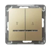 Wyłączniki światła i elektryczne - Ospel Impresja złoty łącznik żaluzyjny ŁP-7YS/m/28 ŁP-7YS/m/28 - miniaturka - grafika 1