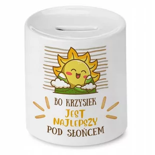 Skarbonka dla Krzyśka na Urodziny Idealny Prezent z Nadrukiem ze Zdjęciem - Skarbonki - miniaturka - grafika 1