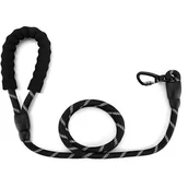 Smycze dla psów - Smycz ZWIERZOPASJA Kobe (300 x 1 cm) Czarny - miniaturka - grafika 1
