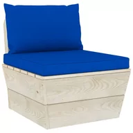 Sofy ogrodowe - vidaXL VidaXL Ogrodowa sofa środkowa z palet poduszki impregnowany świerk 3063370 - miniaturka - grafika 1